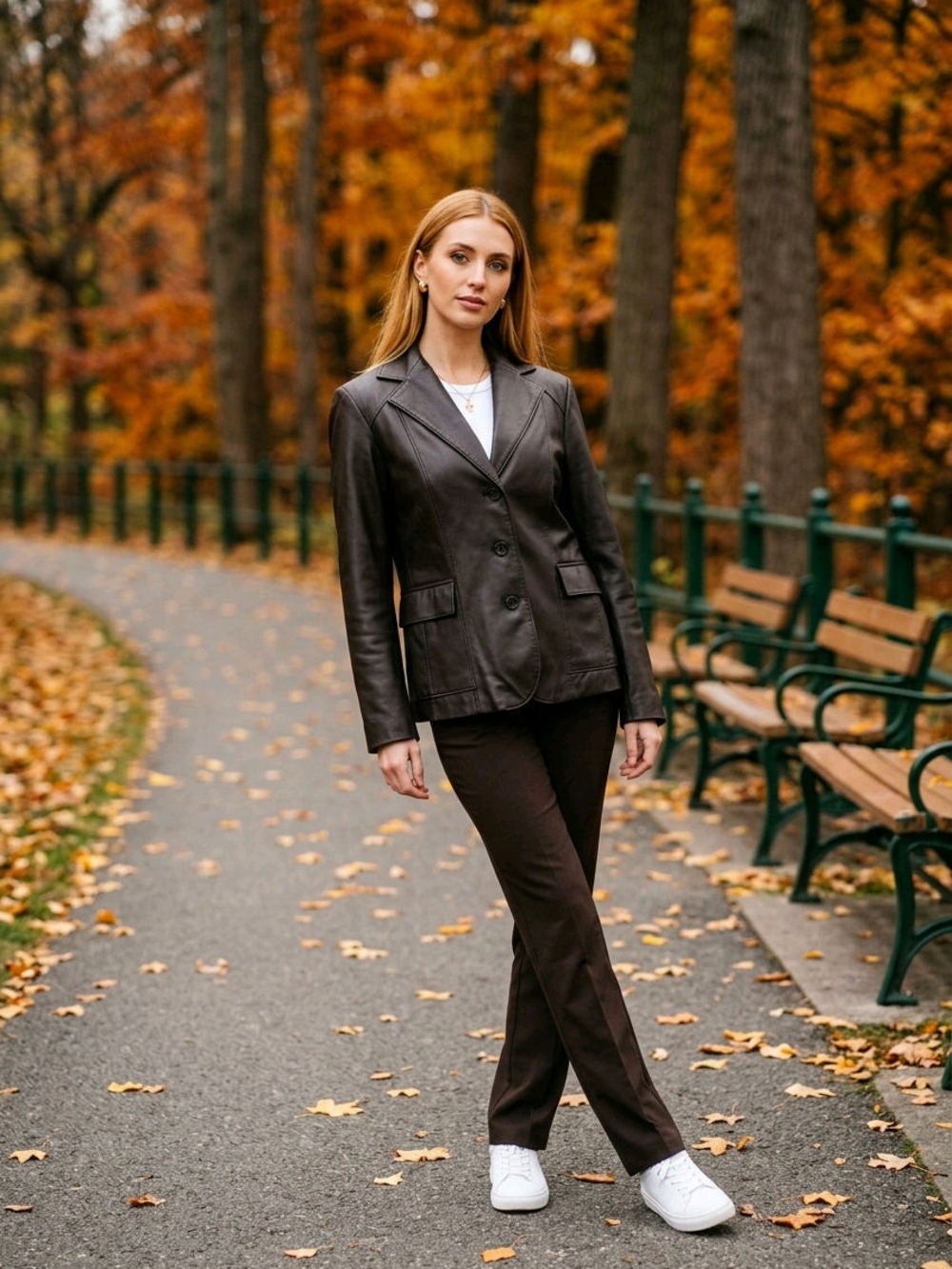 Parisian Works Dark Brown Leather Blazer